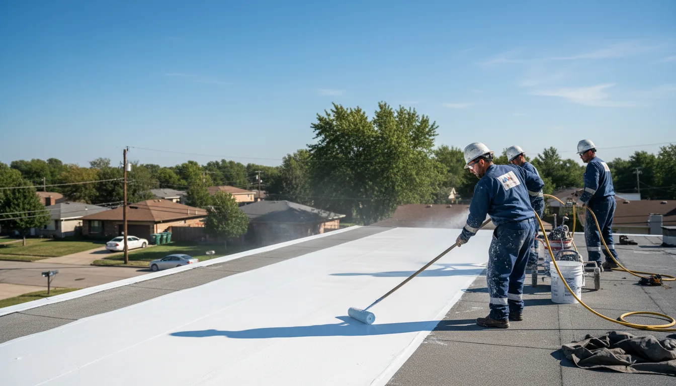 Commercial roof coating in Liverpool, TX near me